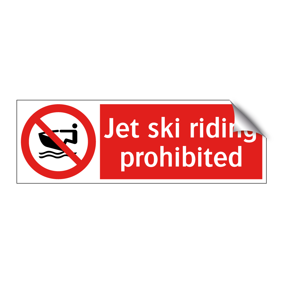 Jet ski riding prohibited