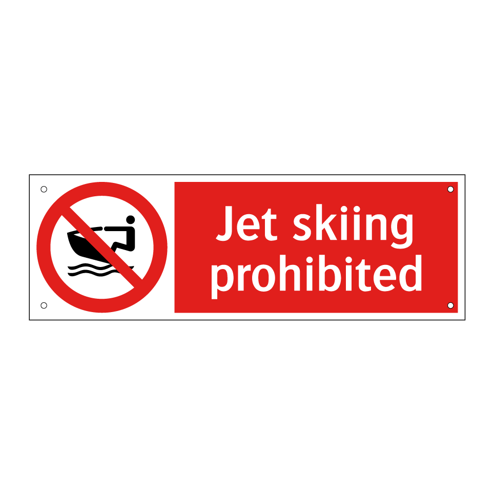 Jet skiing prohibited