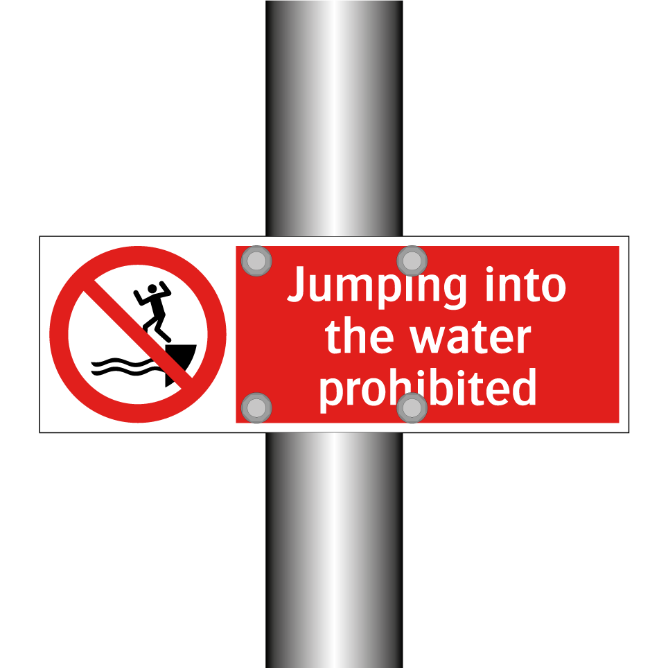 Jumping into the water prohibited