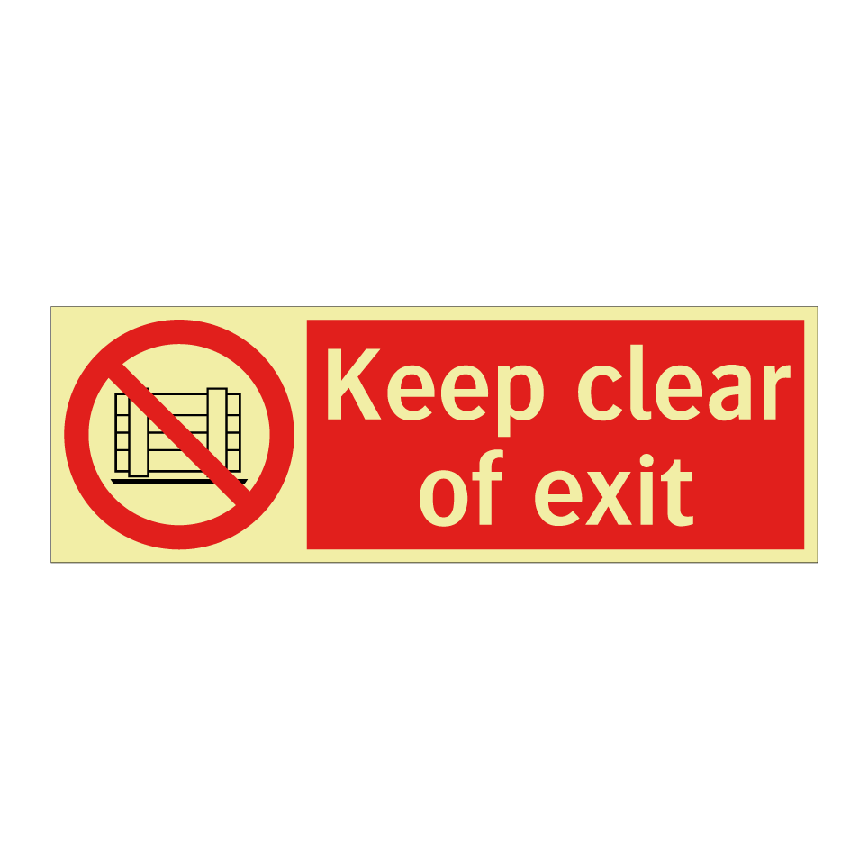 Keep clear of exit