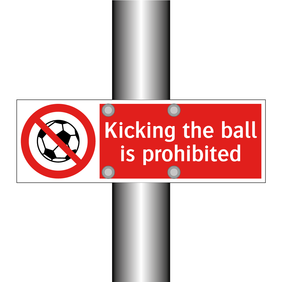 Kicking the ball is prohibited