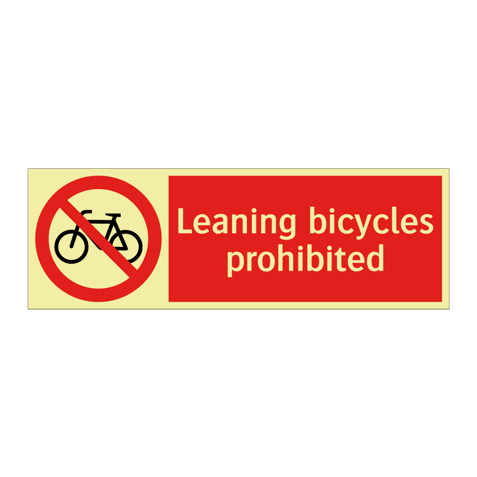 Leaning bicycles prohibited