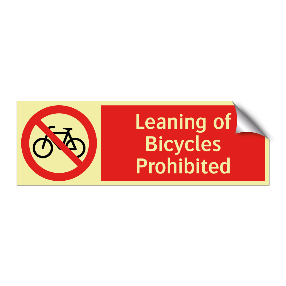 Leaning of Bicycles Prohibited