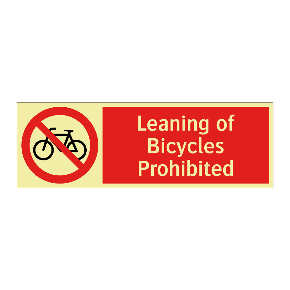 Leaning of Bicycles Prohibited
