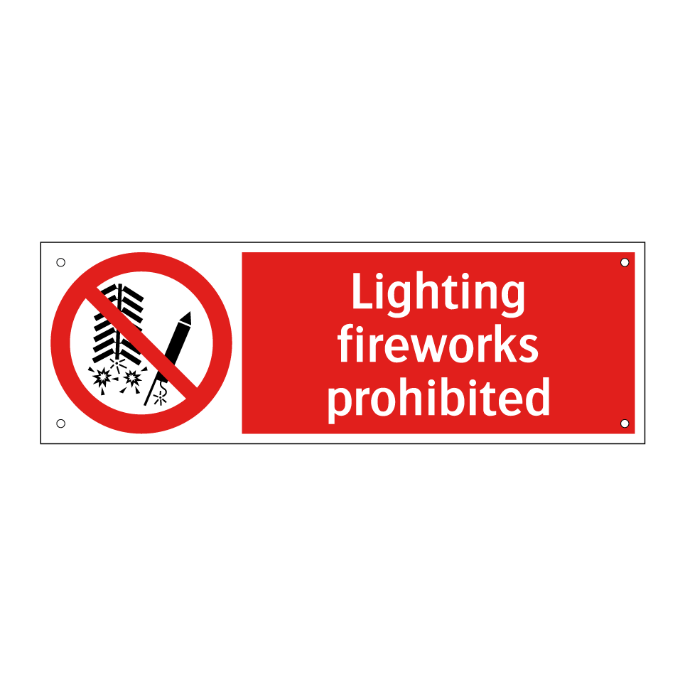 Lighting fireworks prohibited