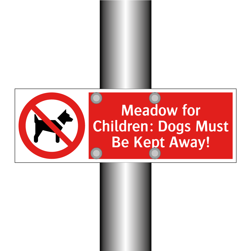 Meadow for Children: Dogs Must Be Kept Away!