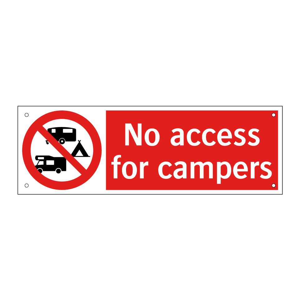 No access for campers