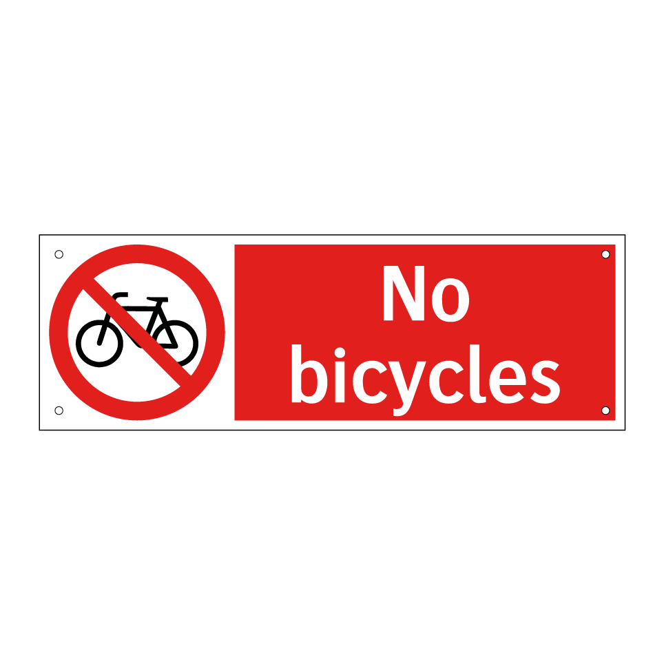No bicycles