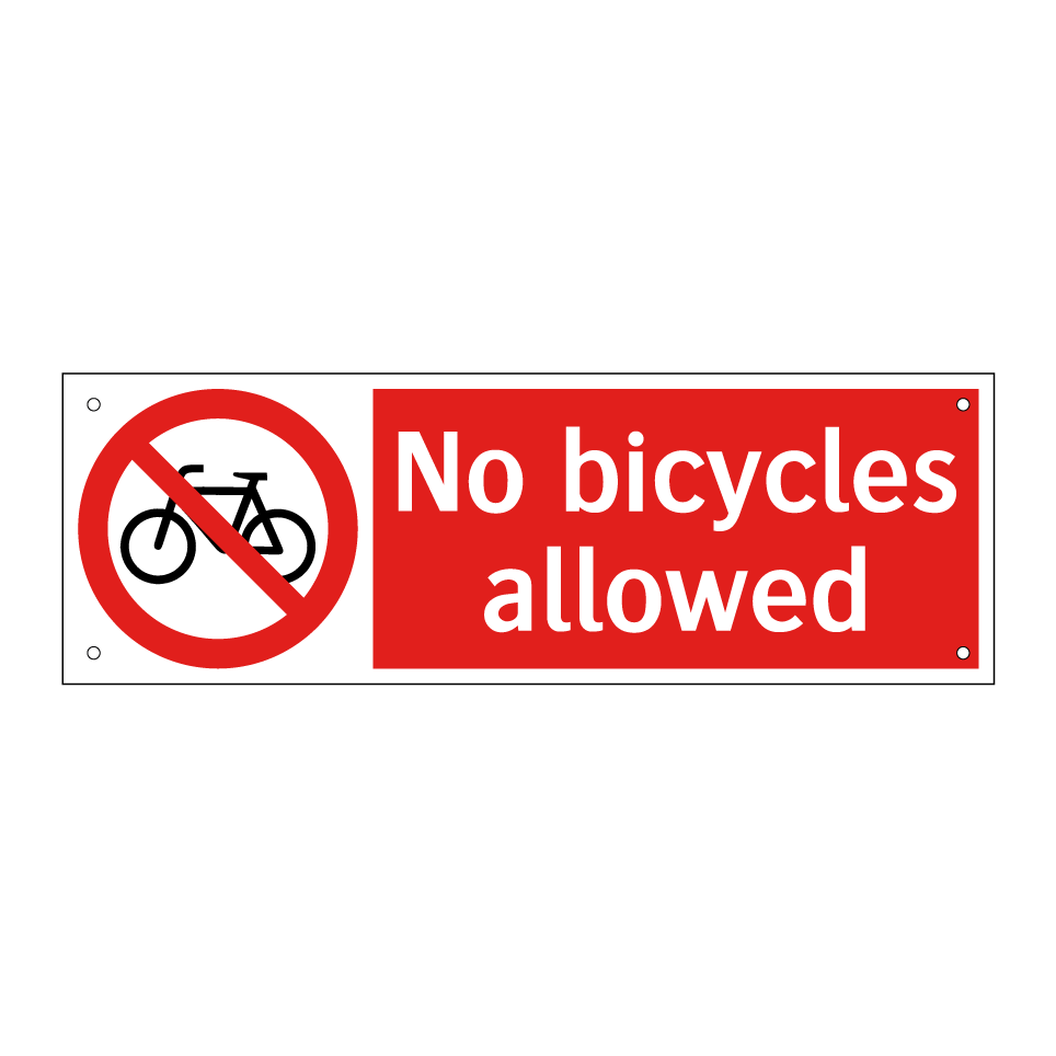 No bicycles allowed