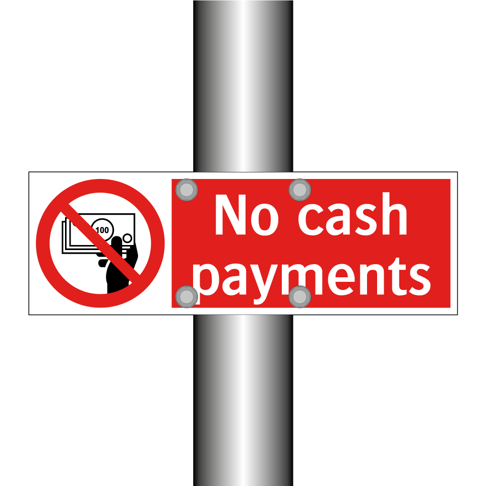 No cash payments