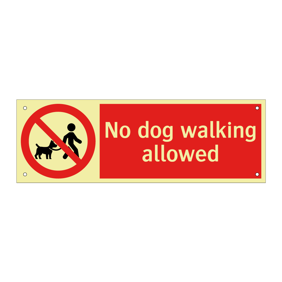 No dog walking allowed