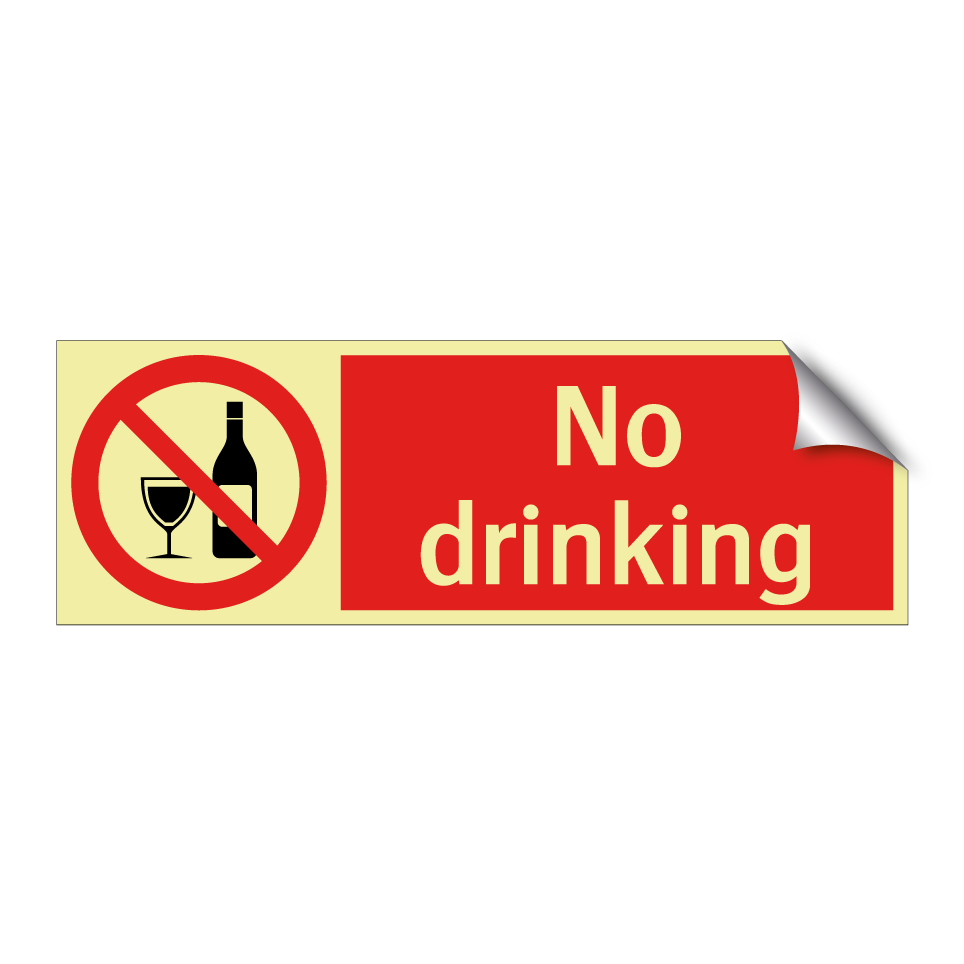 No drinking