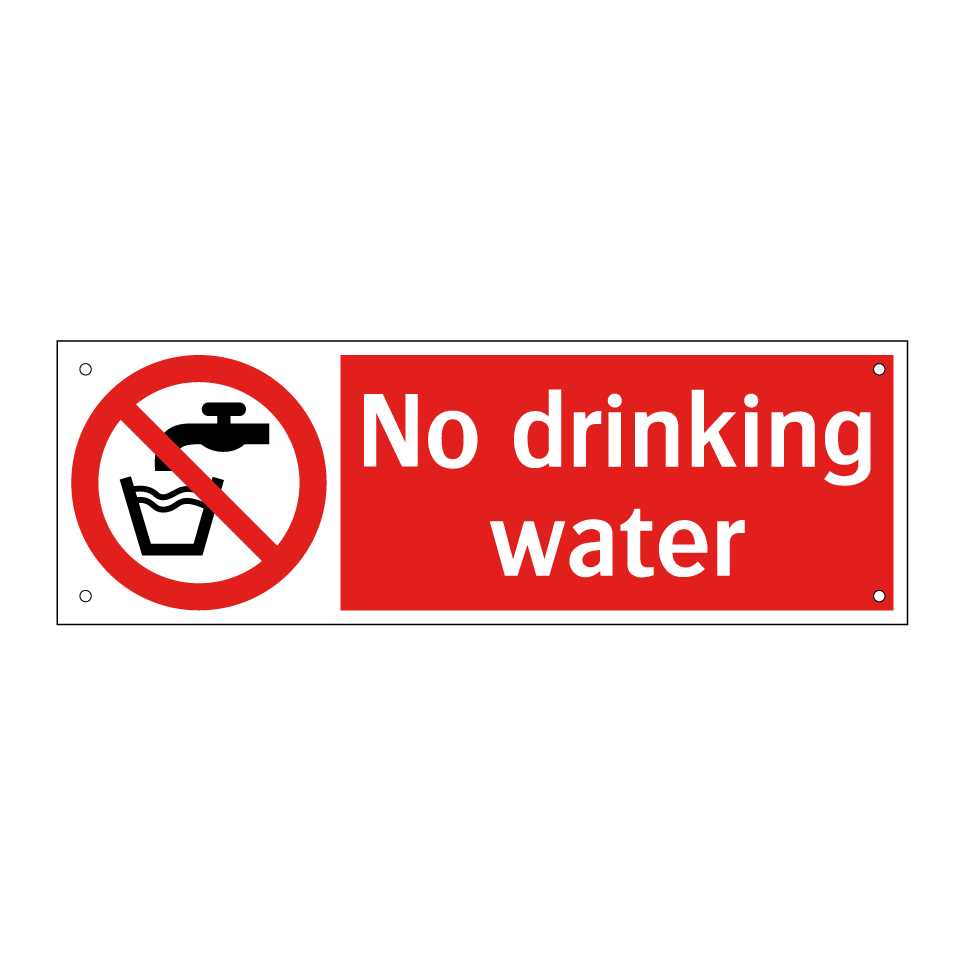 No drinking water