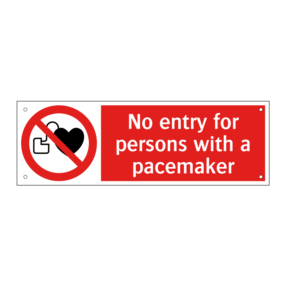 No entry for persons with a pacemaker