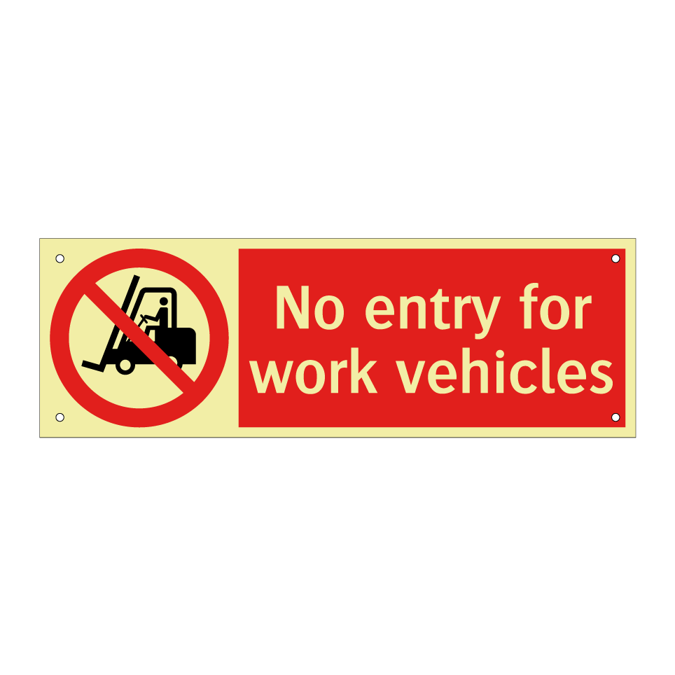 No entry for work vehicles