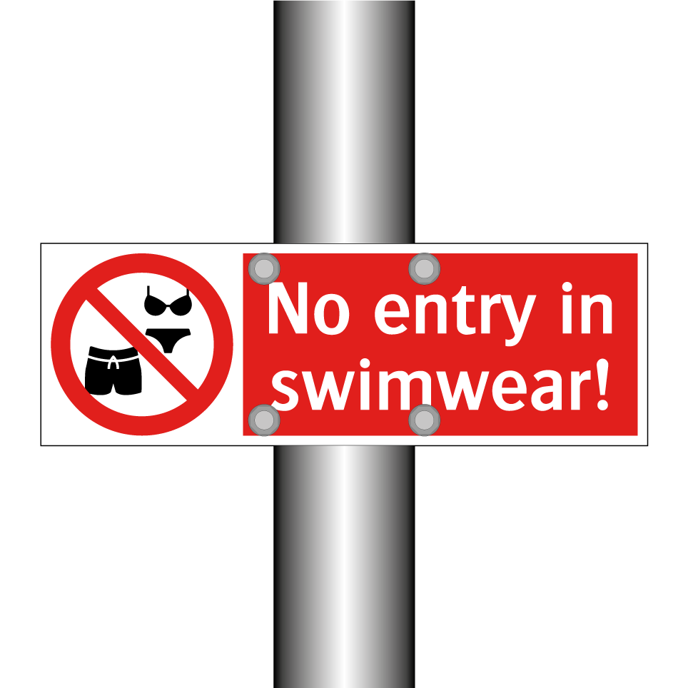 No entry in swimwear!