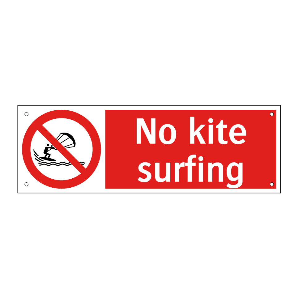 No kite surfing