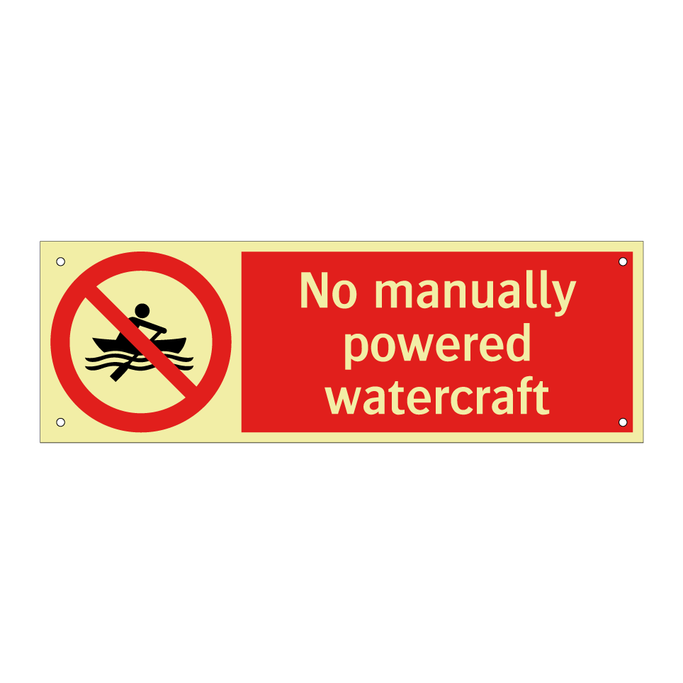 No manually powered watercraft