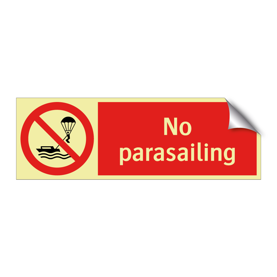 No parasailing