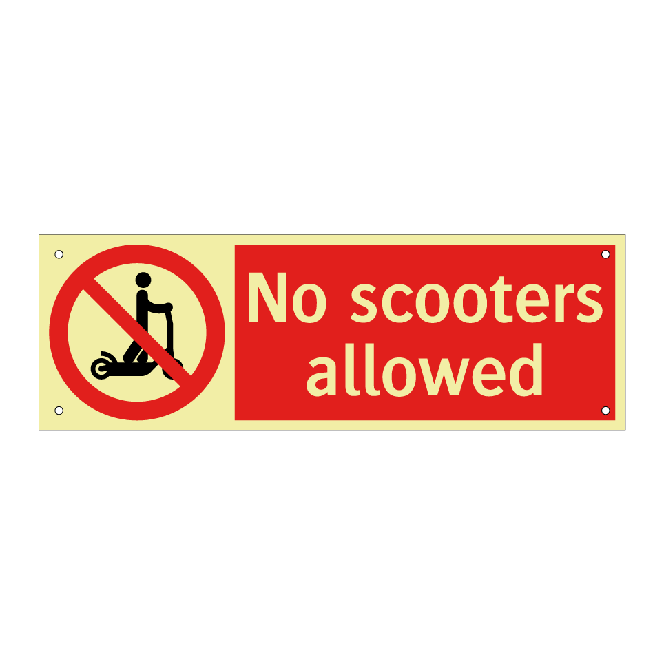 No scooters allowed