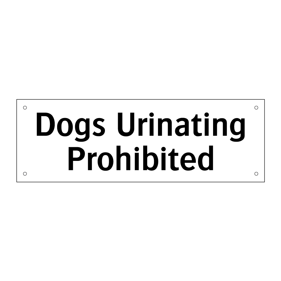 Dogs Urinating Prohibited