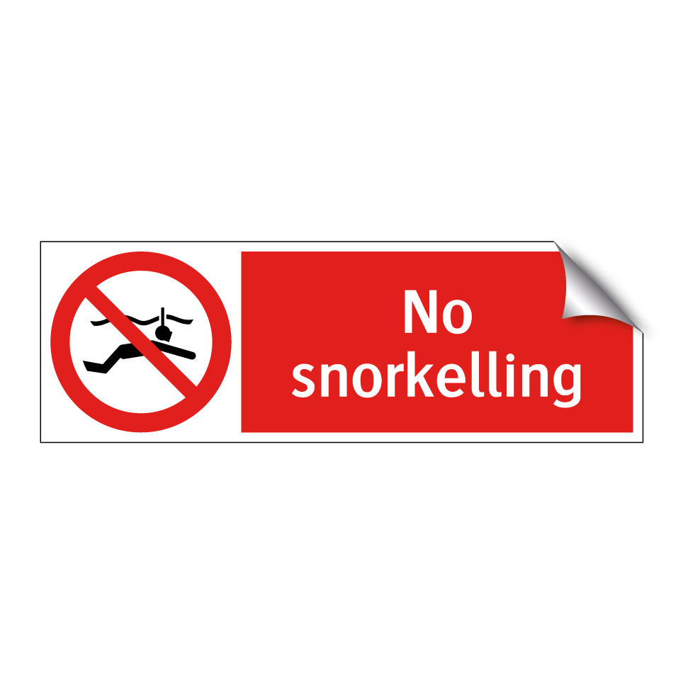 No snorkelling