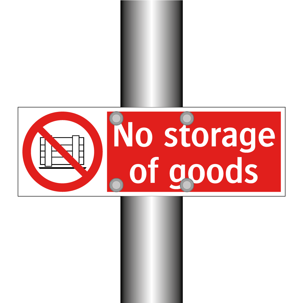 No storage of goods