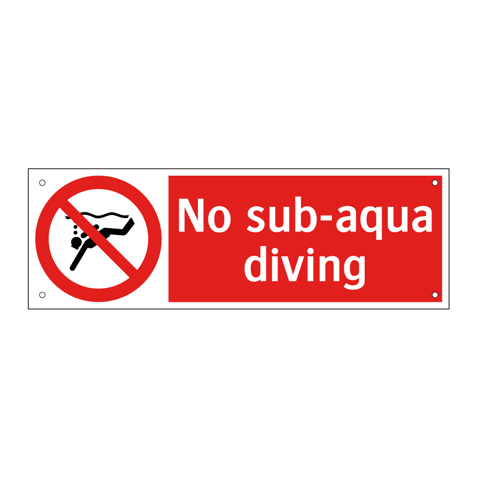 No sub-aqua diving