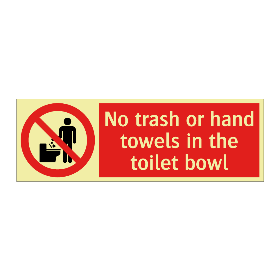 No trash or hand towels in the toilet bowl