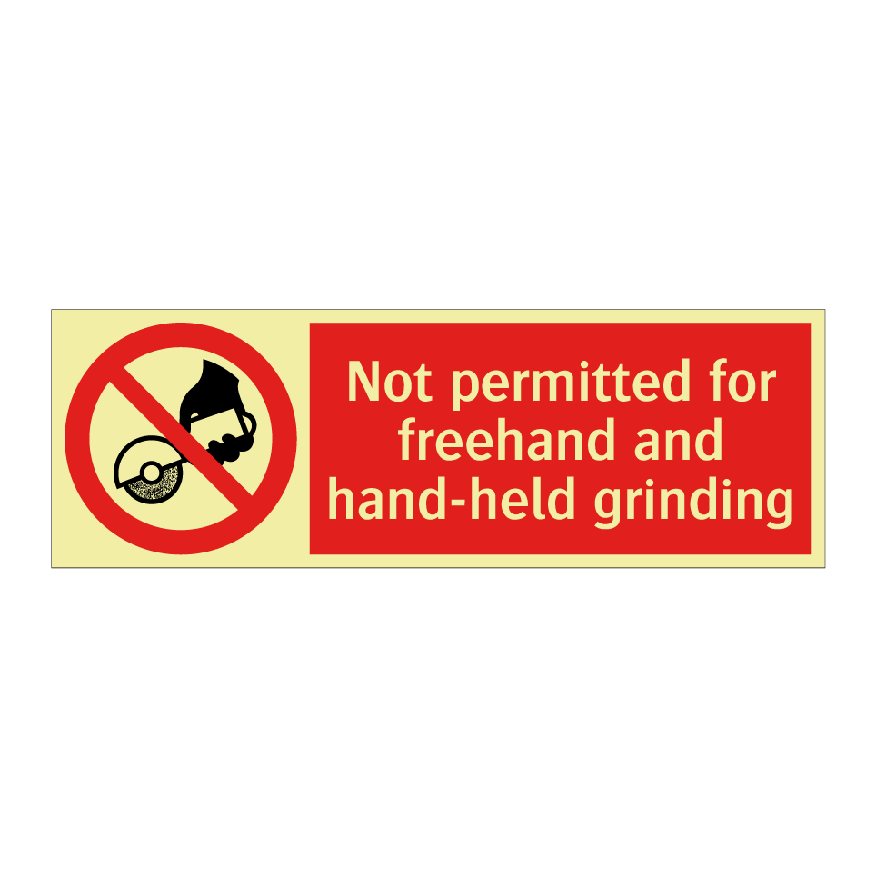 Not permitted for freehand and hand-held grinding