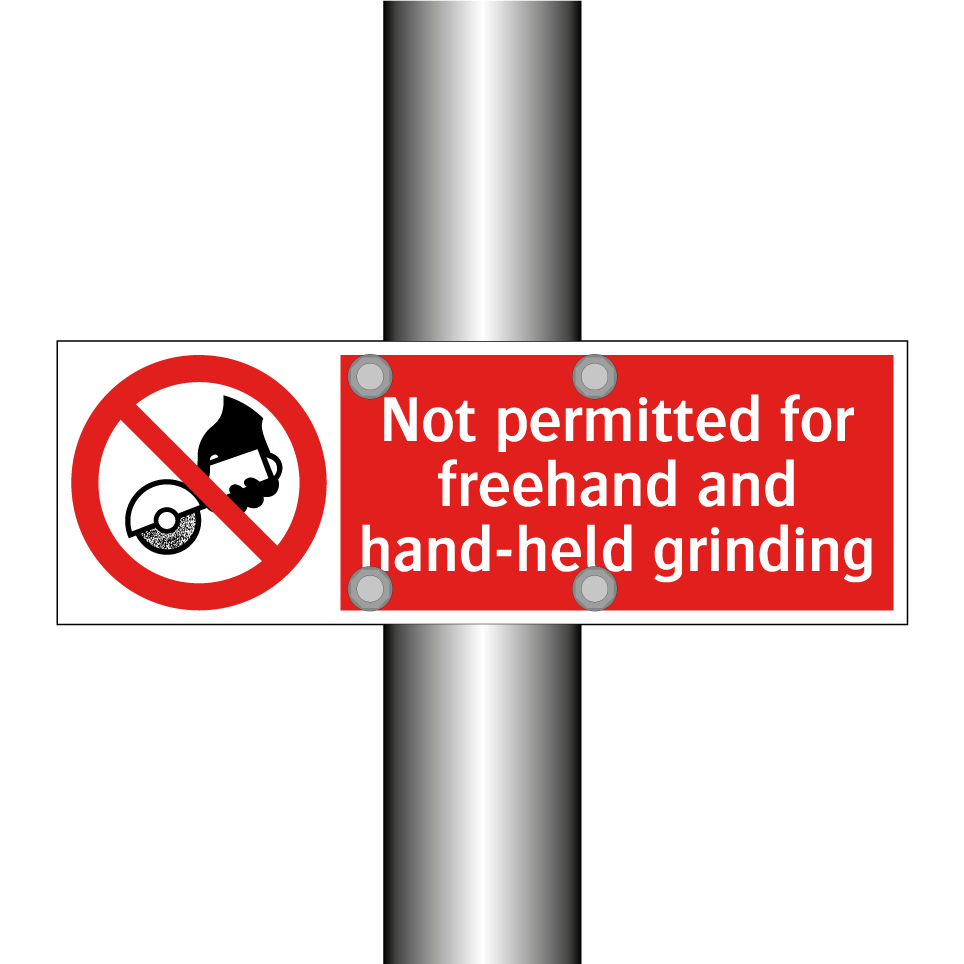 Not permitted for freehand and hand-held grinding