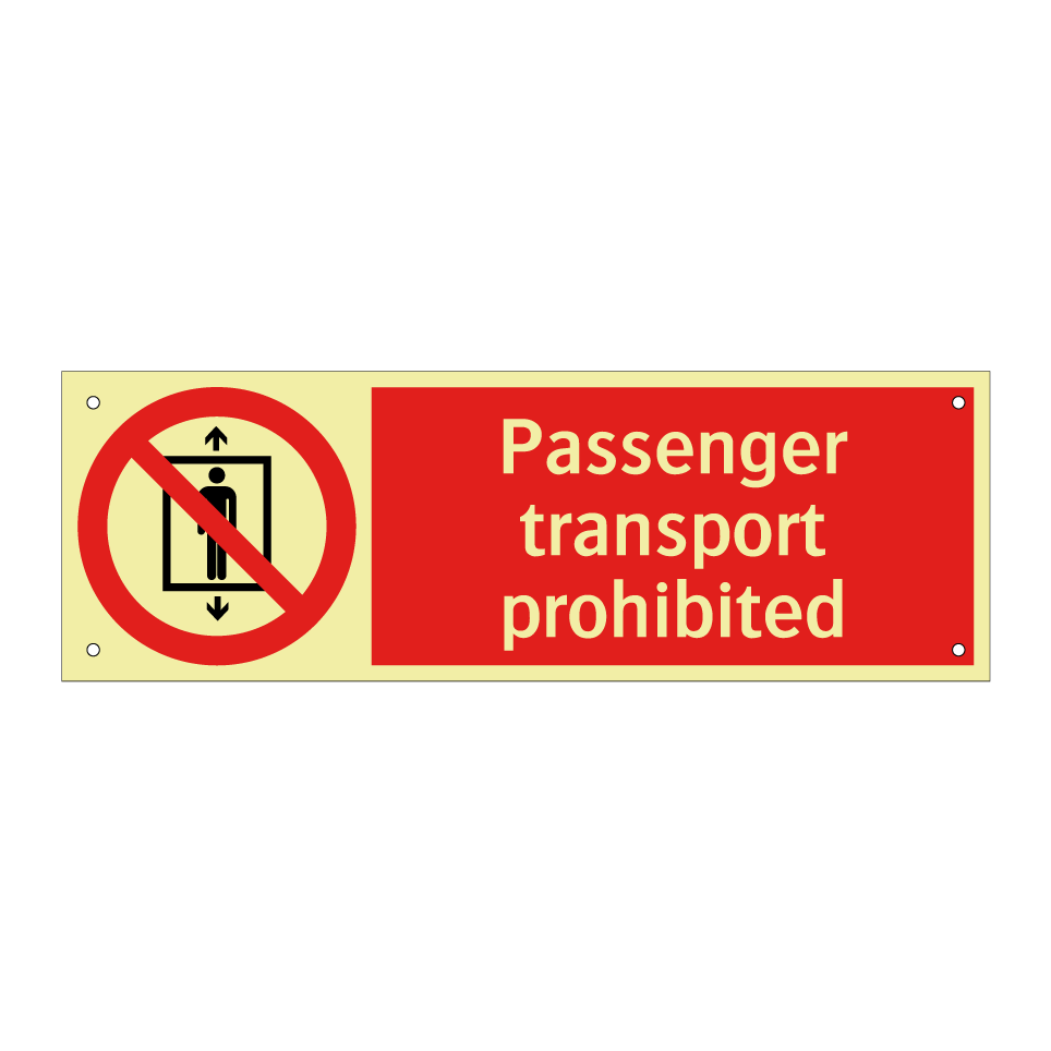 Passenger transport prohibited