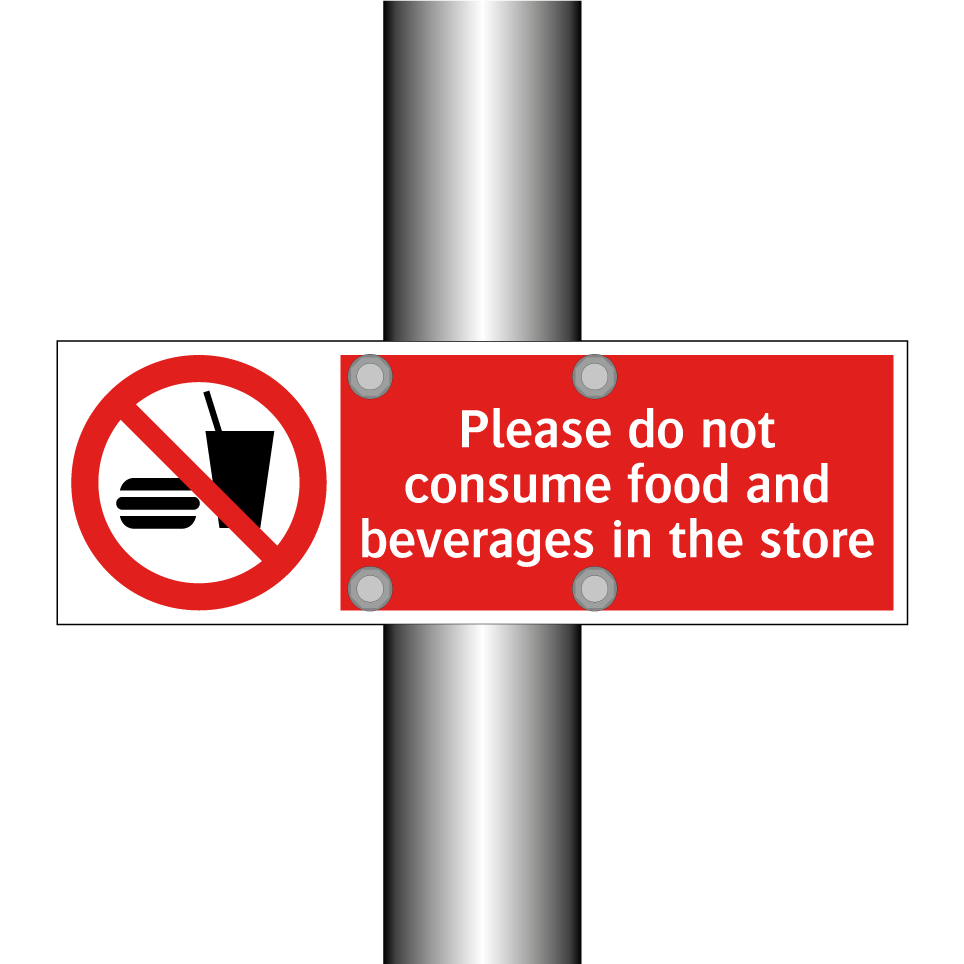 Please do not consume food and beverages in the store