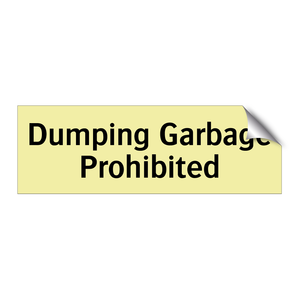 Dumping Garbage Prohibited