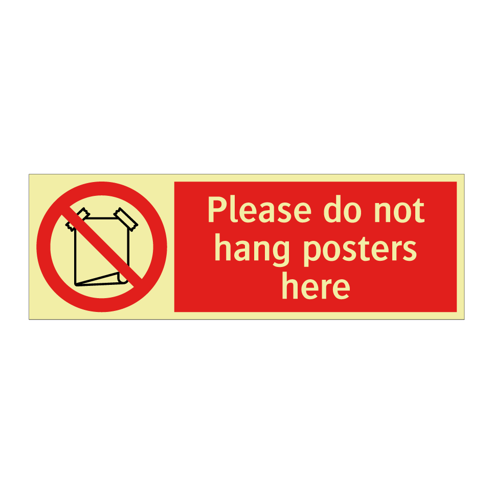 Please do not hang posters here
