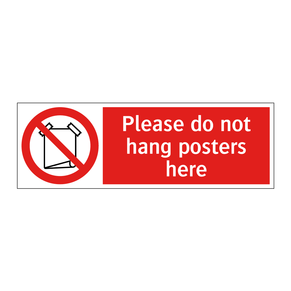 Please do not hang posters here