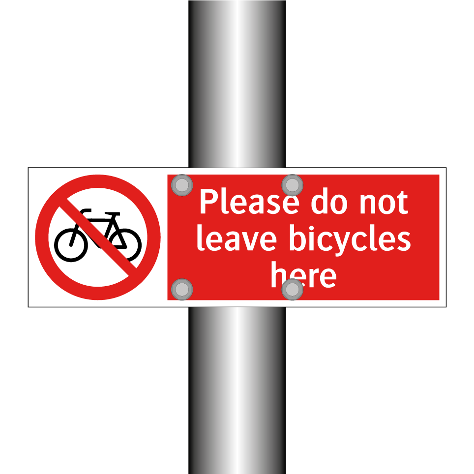 Please do not leave bicycles here