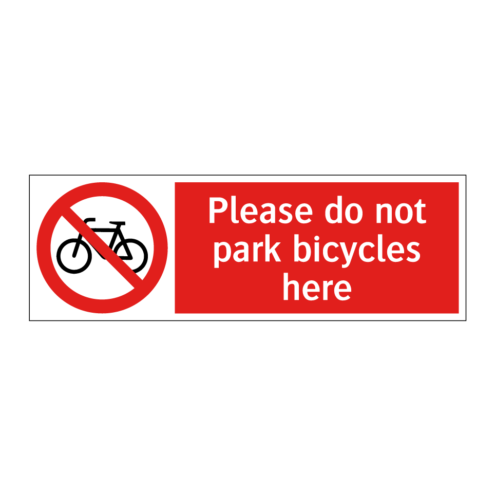 Please do not park bicycles here