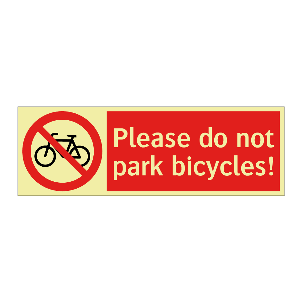Please do not park bicycles!