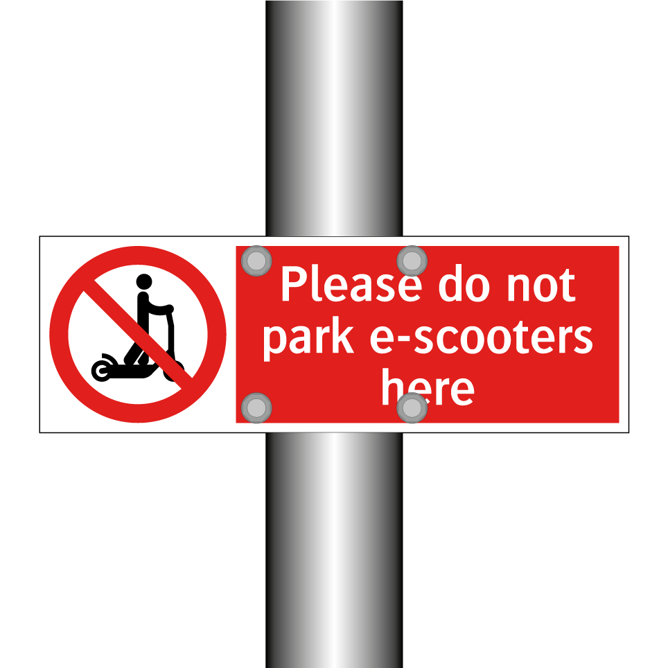 Please do not park e-scooters here