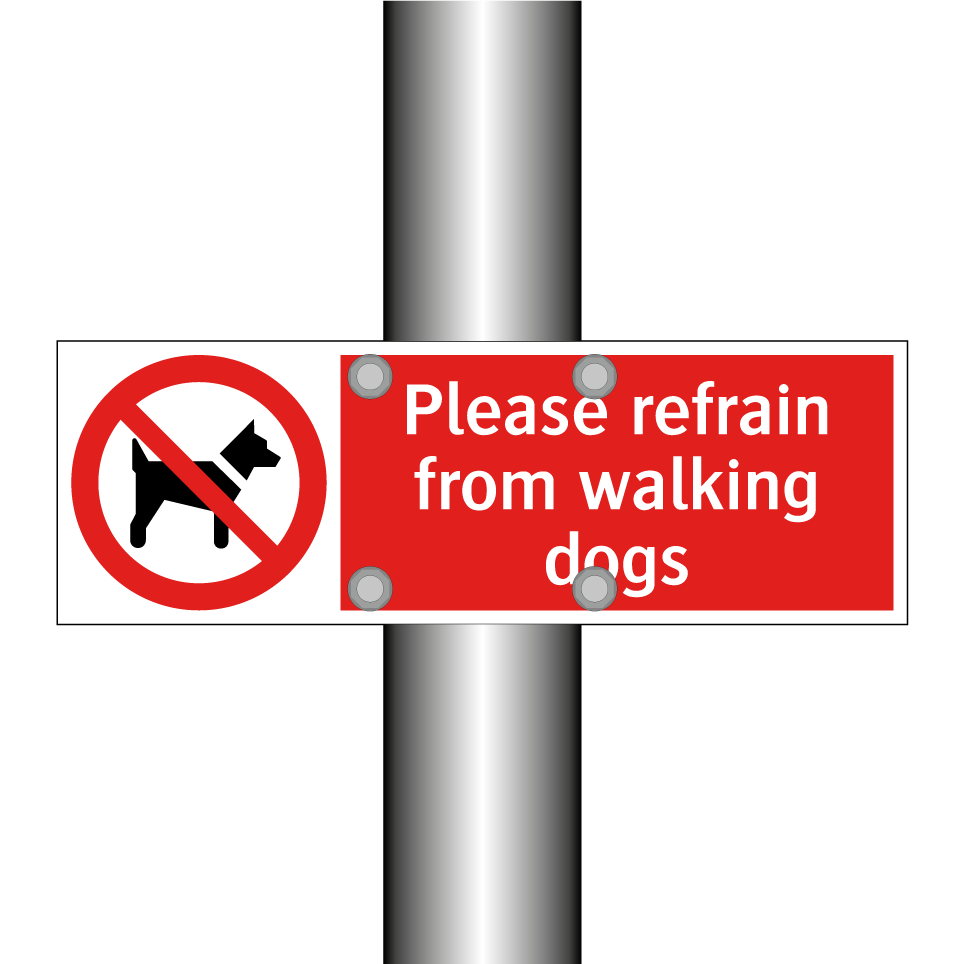 Please refrain from walking dogs