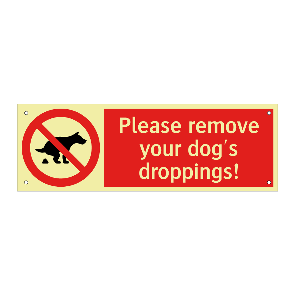 Please remove your dog's droppings!