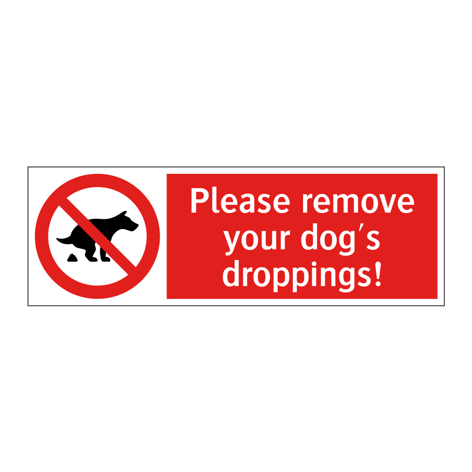 Please remove your dog's droppings!