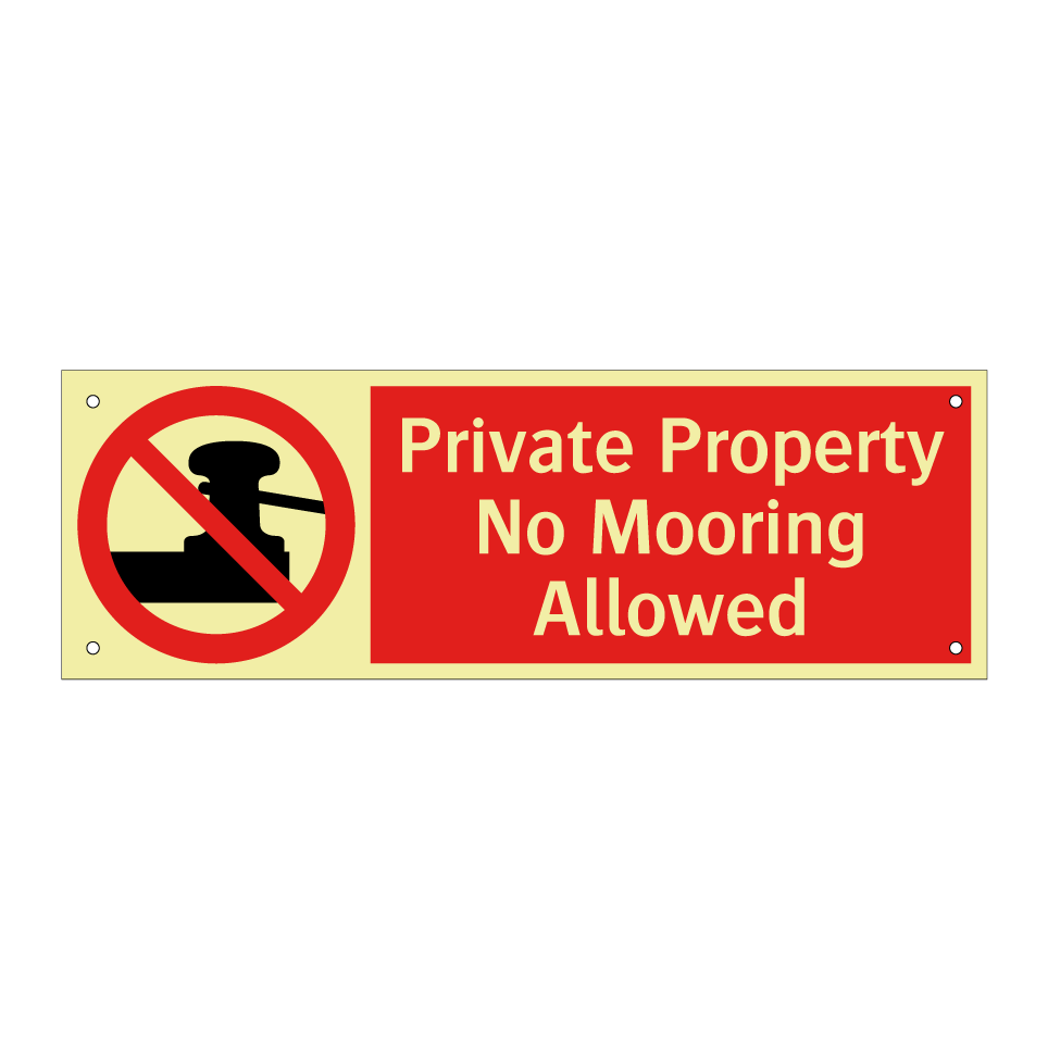Private Property No Mooring Allowed