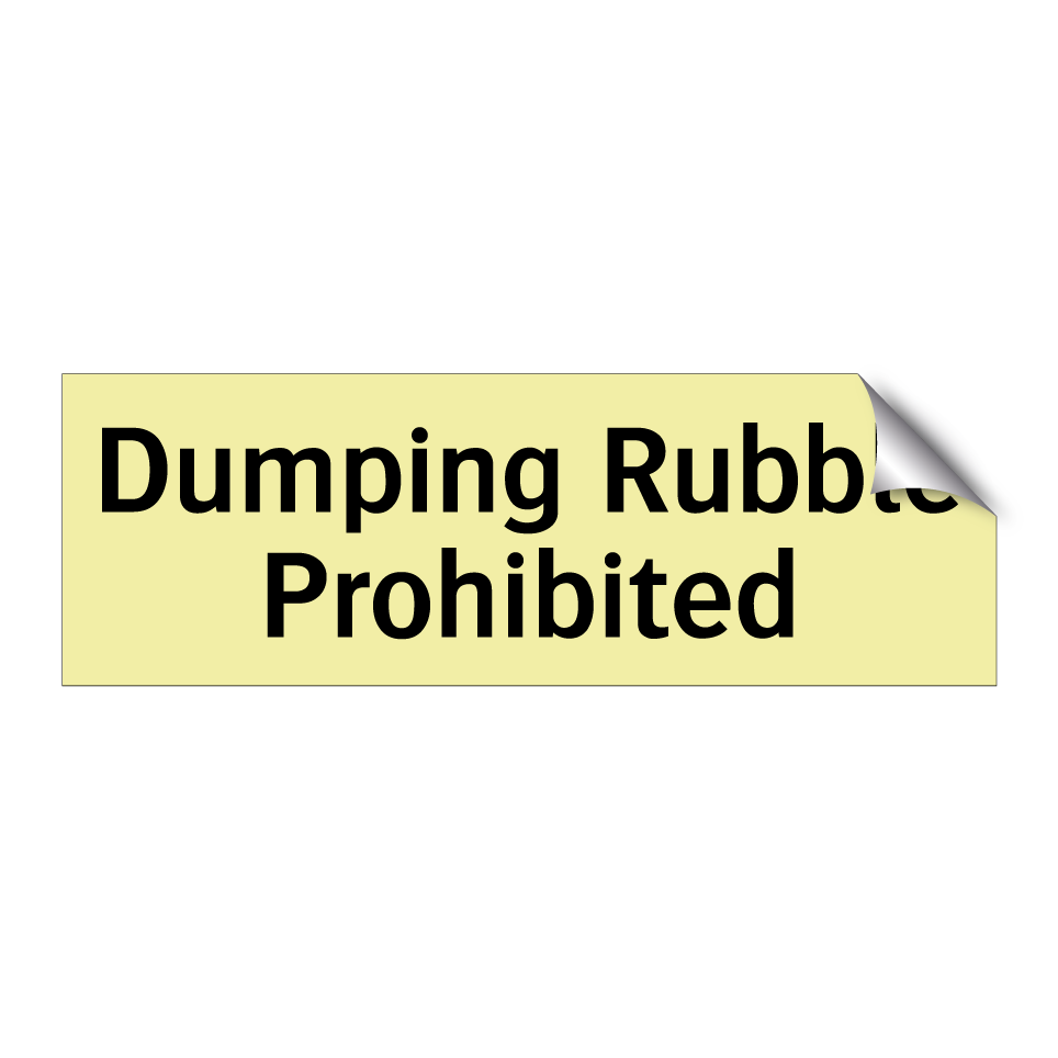 Dumping Rubble Prohibited