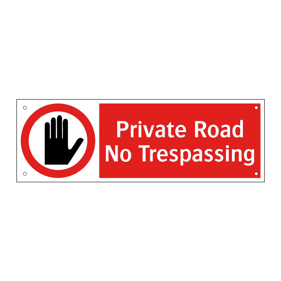 Private Road No Trespassing