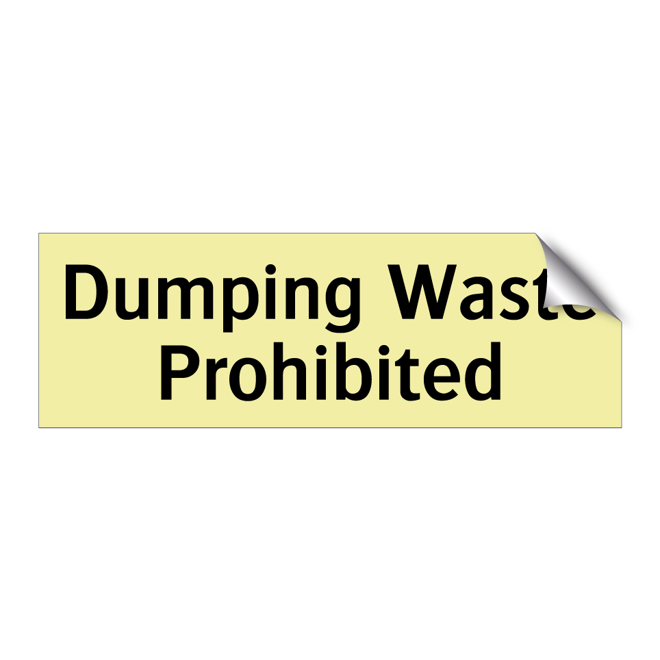 Dumping Waste Prohibited