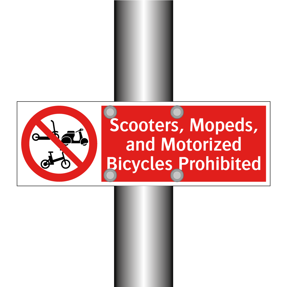 Scooters, Mopeds, and Motorized Bicycles Prohibited