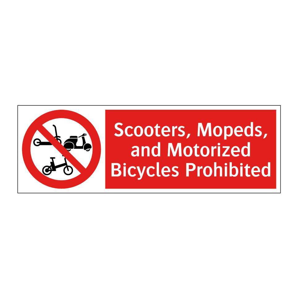 Scooters, Mopeds, and Motorized Bicycles Prohibited