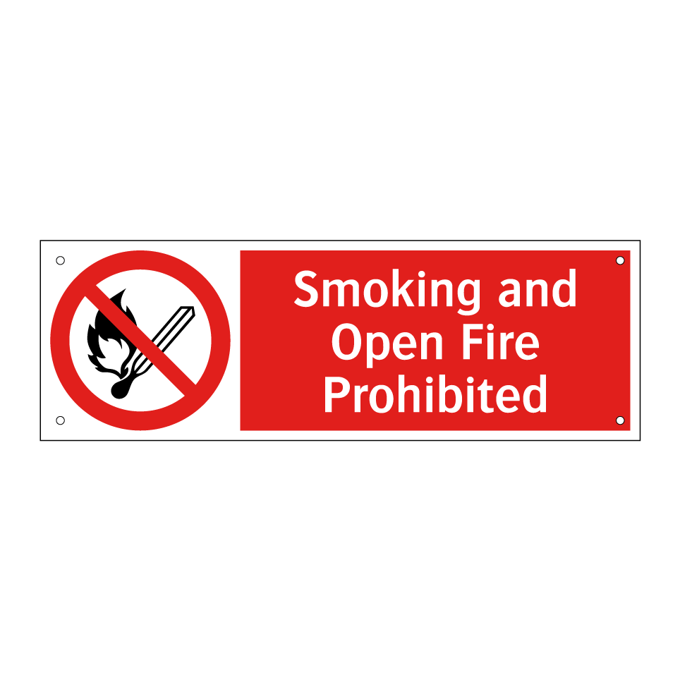 Smoking and Open Fire Prohibited